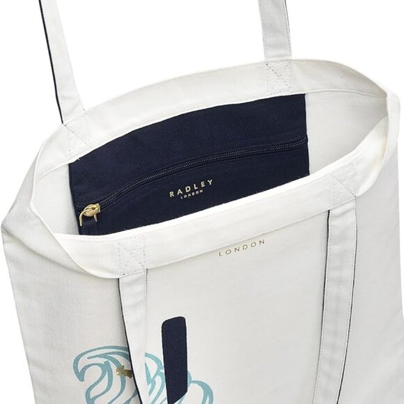 RADLEY LONDON Pierside Medium Tote NWT Ice Cream Cone with Doggie Sprinkles - Picture 7 of 8